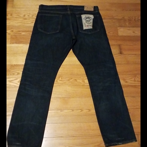 MENS BNWT POLO RALPH LAUREN HAMPTON JEANS 36X 32 - Picture 4 of 5
